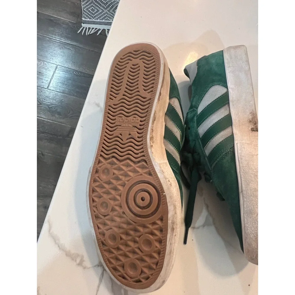 Adidas Skateboarding Green Suede Low Top Sneakers Kids Size 9.5